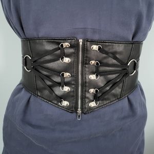 Gothic Elastic Zip Up Waistbelt
